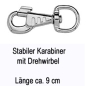 Preview: Hundeleine "BIG" 2,80m 4fach verstellbar *Schwarz-Blau*