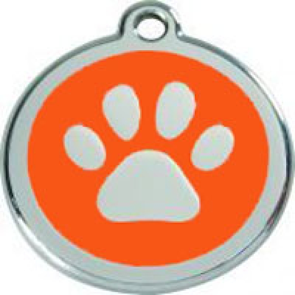 Hundemarke Pfote  "Orange"